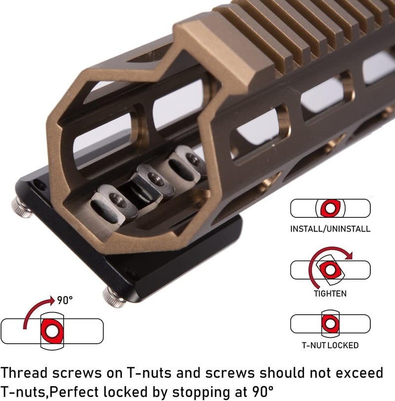 Zelnoox Arca Swiss Tripod Mount Plate,Mlok to Arca Dovetail Rail,Compatiable with ARCA/RRS Dovetail Standard,Hunting Tripod Quick Release Adapter - Image 5